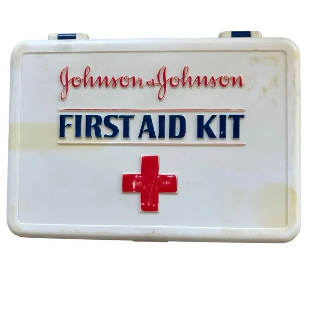 Vintage 1980’s Johnson & Johnson First Aid Kit With Accessories